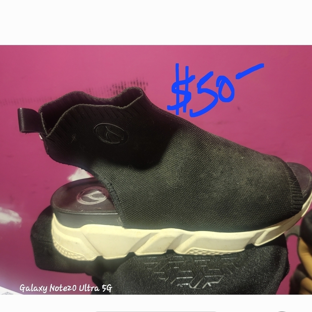 Sporty Black Women's Slip-On Sandals